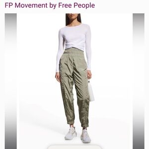 FP Movement Free People “The Way Home” smocked joggers size s